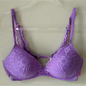 Victoria’s Secret 36B Purple Lace Padded No-Wire Bra